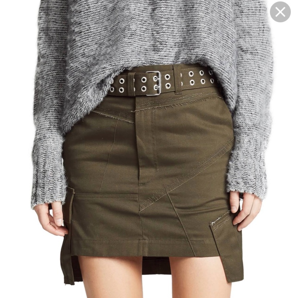 Military Patch Mini Skirt